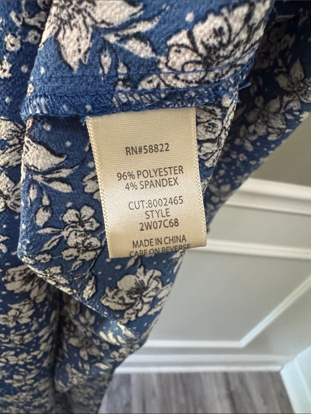 Max Studio Blue and White Floral Maxi Dress 1X feminine lightweight peasant - Picture 3 of 14
